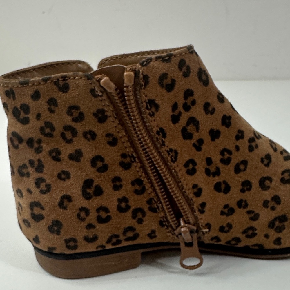 Leopard Print Children’s Ankle Boots - Tan Size 13 casual dressy cute animal - Picture 10 of 15